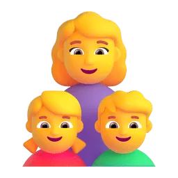 Family: Woman, Girl, Boy emoji on Microsoft