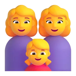 Family: Woman, Woman, Girl emoji on Microsoft