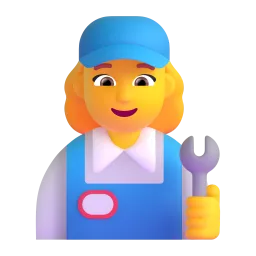 Mechanikerin-Emoji auf Microsoft