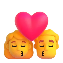 Microsoft üzerinde Öpücük: kadın erkek emojisi