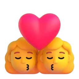 Emoji Bisou : femme et femme sur Microsoft