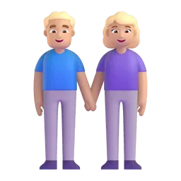 Emoji Pria dan wanita bergandengan: warna kulit cerah-sedang di Microsoft