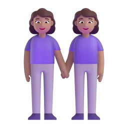 Women Holding Hands: Medium Skin Tone emoji on Microsoft