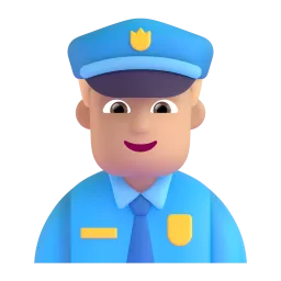 Man Police Officer: Medium Skin Tone emoji on Microsoft