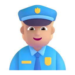 Police Officer: Medium Skin Tone emoji on Microsoft