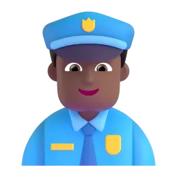 Emoji Policier : peau mate sur Microsoft