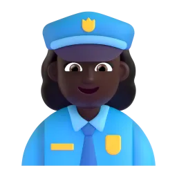 Microsoft üzerinde Kadın polis memuru: koyu cilt tonu emojisi
