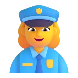 Woman Police Officer emoji on Microsoft
