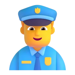 Polizist-Emoji auf Microsoft