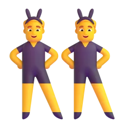 Emoji Uomini con orecchie da coniglio su Microsoft