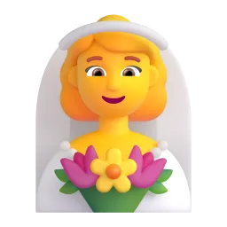 Woman with Veil emoji on Microsoft