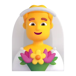 Man with Veil emoji on Microsoft