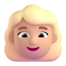 Microsoft での 金髪の女性: 中間の肌色 絵文字