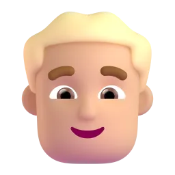 Man: Medium Skin Tone, Blond Hair emoji on Microsoft
