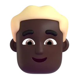 Emoji Pria berambut pirang: warna kulit gelap di Microsoft
