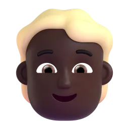Emoji Người tóc vàng hoe: màu da tối trên Microsoft