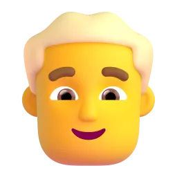 Emoji Homem: cabelo loiro no Microsoft