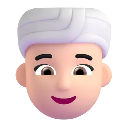 Woman Wearing Turban: Light Skin Tone emoji on Microsoft