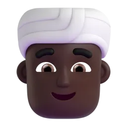 Emoji Uomo con turbante: carnagione scura su Microsoft