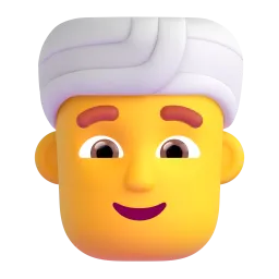 Man Wearing Turban emoji on Microsoft