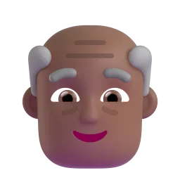 Emoji Uomo anziano: carnagione abbastanza scura su Microsoft