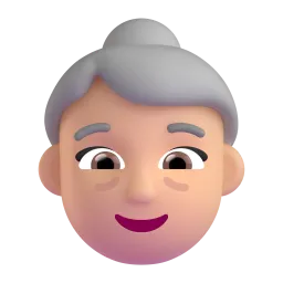 Emoji Donna anziana: carnagione olivastra su Microsoft