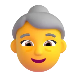 Old Woman emoji on Microsoft