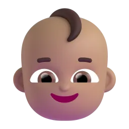 Emoji Neonato: carnagione abbastanza chiara su Microsoft