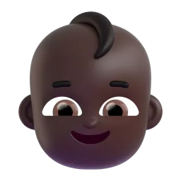 Baby: Dark Skin Tone emoji on Microsoft