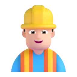 Bauarbeiter: helle Hautfarbe-Emoji auf Microsoft