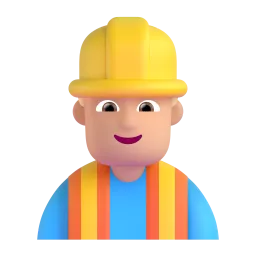 Man Construction Worker: Medium Skin Tone emoji on Microsoft