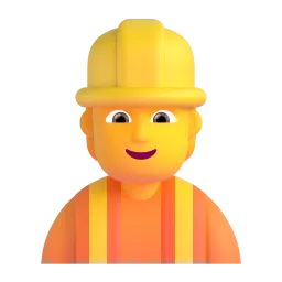 Construction Worker emoji on Microsoft