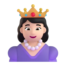 Emoji Principessa: carnagione chiara su Microsoft