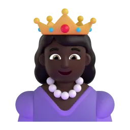 Prinzessin: dunkle Hautfarbe-Emoji auf Microsoft