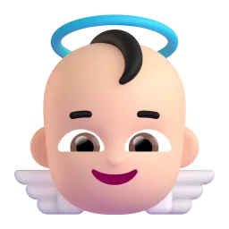 Baby Angel: Light Skin Tone emoji on Microsoft