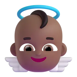 Emoji Angioletto: carnagione abbastanza scura su Microsoft
