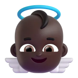 Baby Angel: Dark Skin Tone emoji on Microsoft