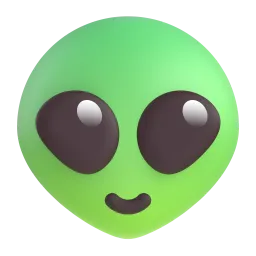 Alien emoji on Microsoft