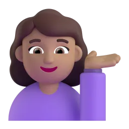 Microsoft의 손바닥 꺾은 여자: 연한 갈색 피부 이모지