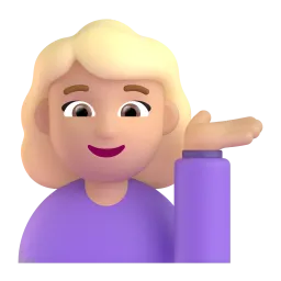 Woman Tipping Hand: Medium Skin Tone emoji on Microsoft