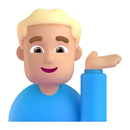 Emoji Uomo con mano capovolta: carnagione olivastra su Microsoft