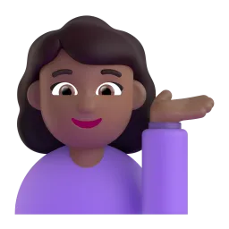 Woman Tipping Hand: Medium-Dark Skin Tone emoji on Microsoft