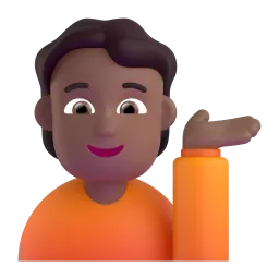 Person Tipping Hand: Medium-Dark Skin Tone emoji on Microsoft