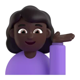 Woman Tipping Hand: Dark Skin Tone emoji on Microsoft