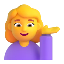 Woman Tipping Hand emoji on Microsoft