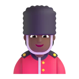 Emoji Guarda: pele morena escura no Microsoft