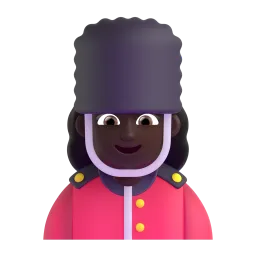 Emoji Garde femme : peau foncée sur Microsoft