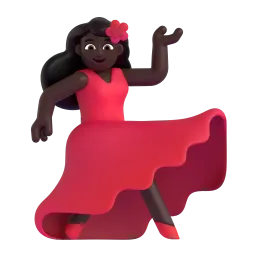 Emoji Donna che balla: carnagione scura su Microsoft
