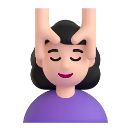 Woman Getting Massage: Light Skin Tone emoji on Microsoft