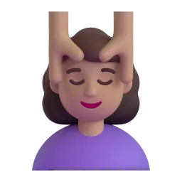 Emoji Người phụ nữ được xoa bóp mặt: màu da sáng trung bình trên Microsoft